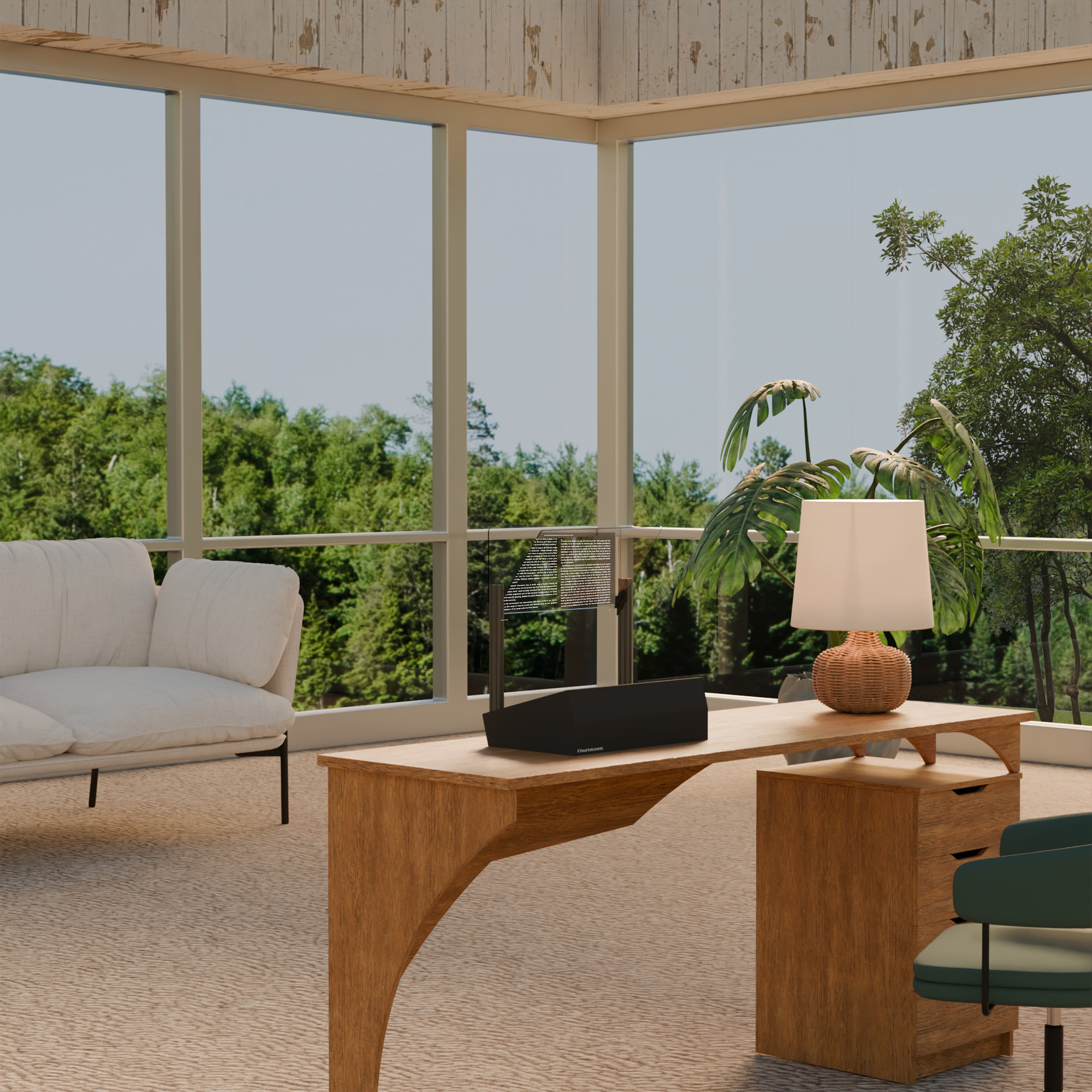 Transparent computer monitor designed to protect your vision